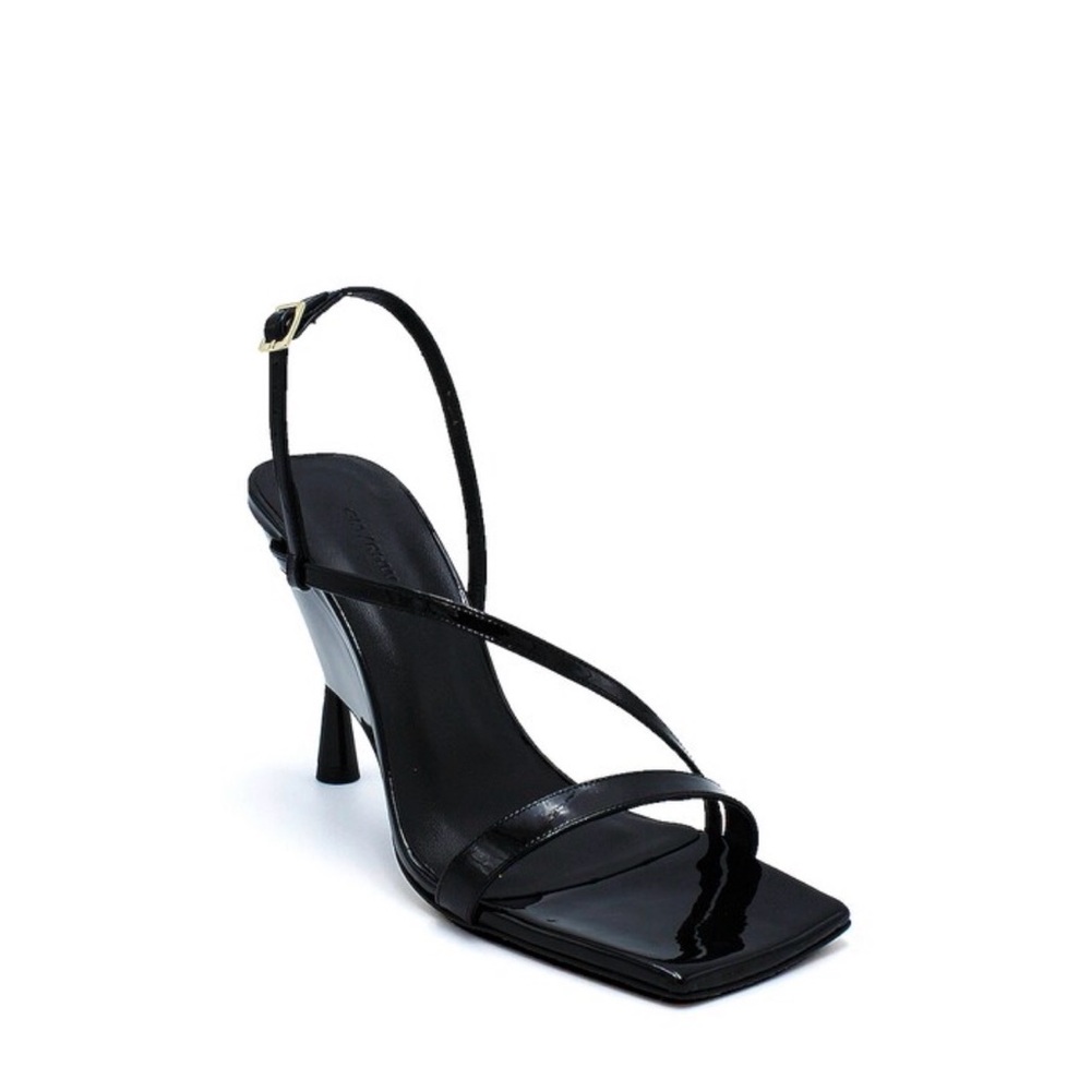 GIA/RHW Rosie 5 Shoes Black Patent Leather Heeled Sandals EU37